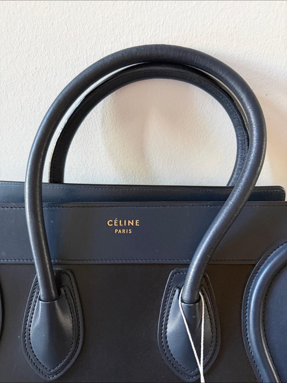 CELINE Black/Brown/Blue Leather Tote - Picture 2 of 11
